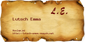 Lutsch Emma névjegykártya